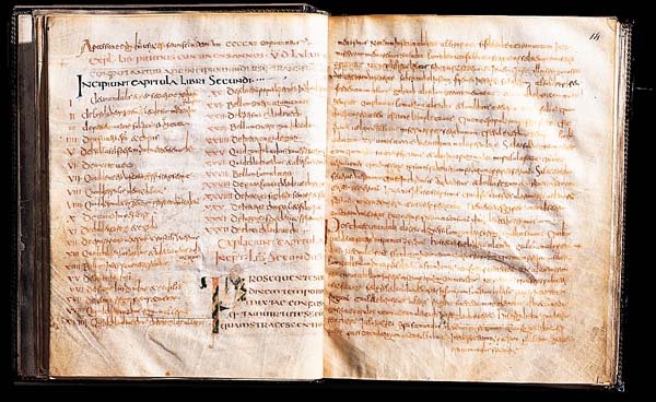 Extrait du manuscrit de l'histoire des Francs de Grégoire de Tours