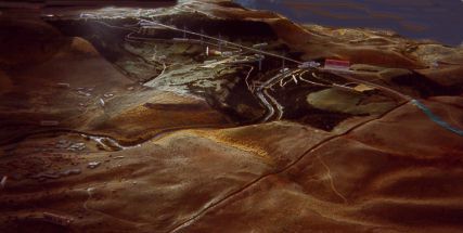 Le plan-relief de Millau et le viaduc dans son état futur